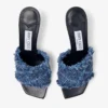 Sandale Alexia 70 din denim cu model în cruciulițe Sandale Alexia 70 din denim cu model în cruciulițe