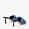 Sandale Alexia 70 din denim cu model în cruciulițe Sandale Alexia 70 din denim cu model în cruciulițe