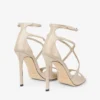 Sandale Azia 110 din piele metalizată aurie Sandale Azia 110 din piele metalizată aurie
