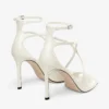 Sandale Azia 95 din piele lăcuită Latte Sandale Azia 95 din piele lăcuită Latte