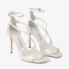 Sandale Azia 95 din satin ivoriu Sandale Azia 95 din satin ivoriu