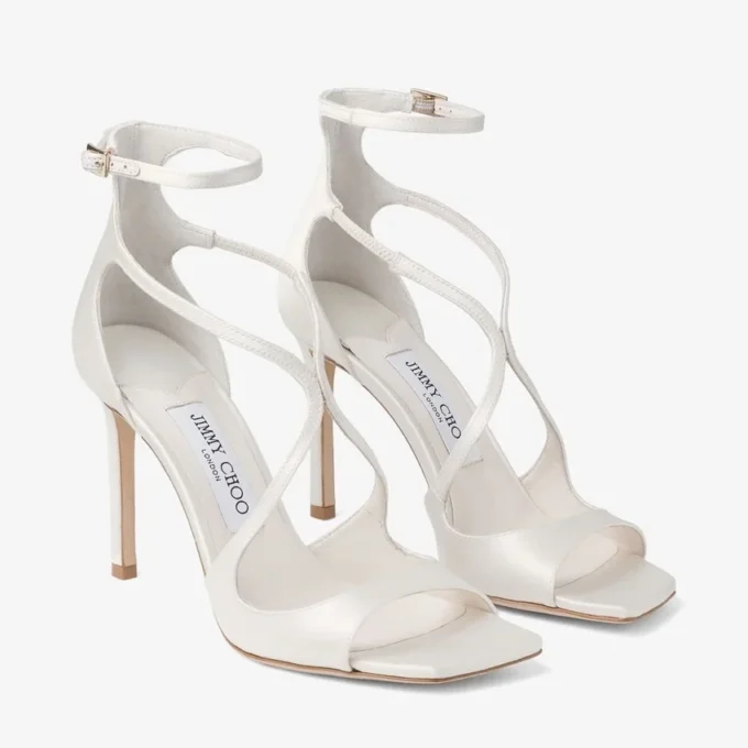 Sandale Azia 95 din satin ivoriu Sandale Azia 95 din satin ivoriu