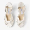 Sandale cu platformă Heloise 120 din satin de culoare ivoriu Sandale cu platformă Heloise 120 din satin de culoare ivoriu