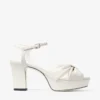 Sandale cu platformă Heloise 80 din piele nappa de culoare latte Sandale cu platformă Heloise 80 din piele nappa de culoare latte