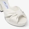 Sandale cu platformă Heloise 80 din piele nappa de culoare latte Sandale cu platformă Heloise 80 din piele nappa de culoare latte