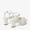 Sandale cu platformă Heloise 80 din piele nappa de culoare latte Sandale cu platformă Heloise 80 din piele nappa de culoare latte
