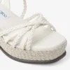 Sandale cu platformă Nyra 60 din piele nappa de culoare latte Sandale cu platformă Nyra 60 din piele nappa de culoare latte