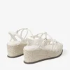 Sandale cu platformă Nyra 60 din piele nappa de culoare latte Sandale cu platformă Nyra 60 din piele nappa de culoare latte