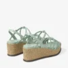 Sandale cu platformă Nyra 60 din piele Nappa verde Sandale cu platformă Nyra 60 din piele Nappa verde
