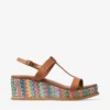 Sandale cu platformă Theia 60 din rafie multicoloră în model chevron Sandale cu platformă Theia 60 din rafie multicoloră în model chevron