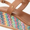 Sandale cu platformă Theia 60 din rafie multicoloră în model chevron Sandale cu platformă Theia 60 din rafie multicoloră în model chevron