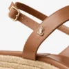 Sandale cu platformă Theia Wedge 60 din piele maro Sandale cu platformă Theia Wedge 60 din piele maro