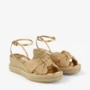 Sandale cu toc înalt Aella 60 Gold Raffia Sandale cu toc înalt Aella 60 Gold Raffia