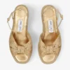 Sandale cu toc înalt Aella 60 Gold Raffia Sandale cu toc înalt Aella 60 Gold Raffia