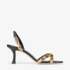 Sandale Elsy 70 din piele de ponei cu imprimeu leopard natural
