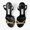 Sandale Elsy 70 din piele de ponei cu imprimeu leopard natural