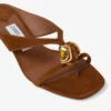 Sandale Emeri Stone 35 din piele de căprioară bej cu detalii din piatră Sandale Emeri Stone 35 din piele de căprioară bej cu detalii din piatră