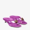 Sandale Emeri Stone 35 din piele de căprioară violet orhidee și chihlimbar închis Sandale Emeri Stone 35 din piele de căprioară violet orhidee și chihlimbar închis