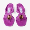 Sandale Emeri Stone 35 din piele de căprioară violet orhidee și chihlimbar închis Sandale Emeri Stone 35 din piele de căprioară violet orhidee și chihlimbar închis