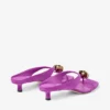 Sandale Emeri Stone 35 din piele de căprioară violet orhidee și chihlimbar închis Sandale Emeri Stone 35 din piele de căprioară violet orhidee și chihlimbar închis
