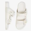 Sandale Fayence din piele Latte, fără toc, cu ornamente din perle Sandale Fayence din piele Latte, fără toc, cu ornamente din perle