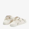 Sandale Fayence din piele Latte, fără toc, cu ornamente din perle Sandale Fayence din piele Latte, fără toc, cu ornamente din perle