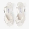 Sandale Heloise 80 din satin de culoare ivoriu