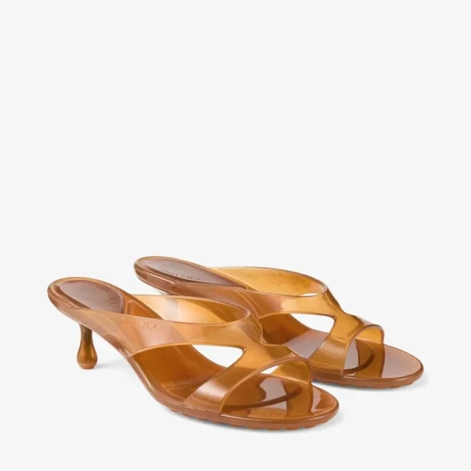 Sandale Jelly Drop 50 din jelly de culoare chihlimbar Sandale Jelly Drop 50 din jelly de culoare chihlimbar