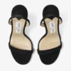 Sandale Jenn 100 din piele de căprioară neagră