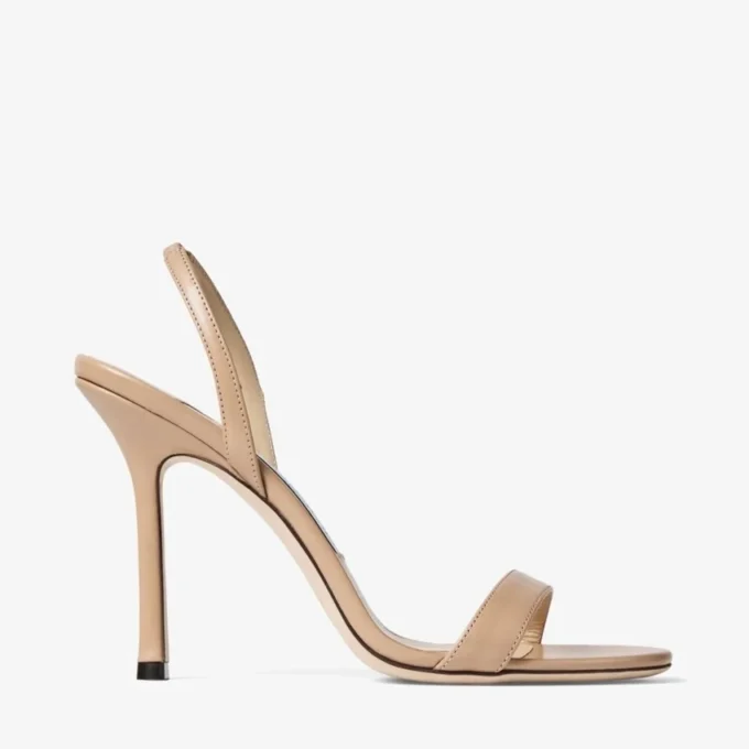 Sandale Jenn 100 din piele nappa de culoare chai
