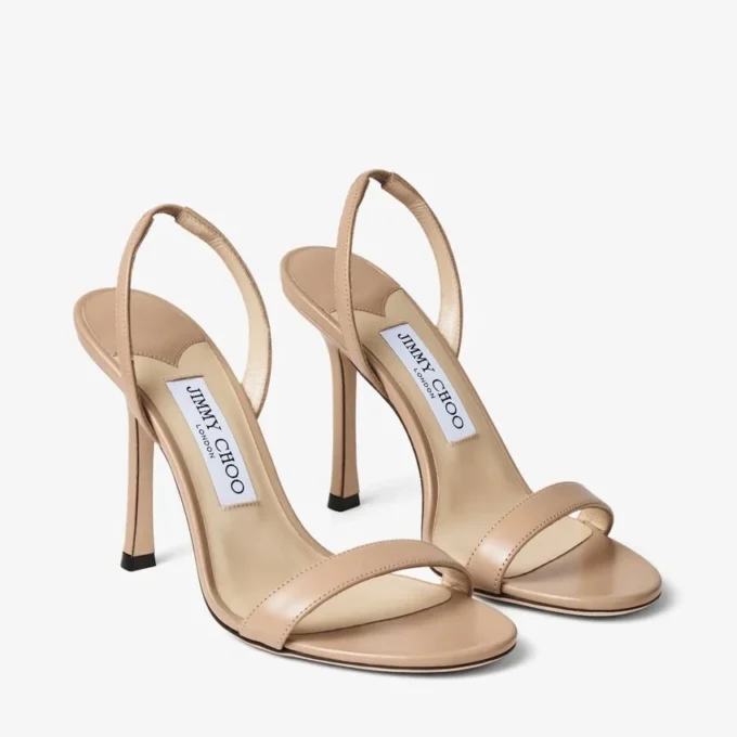 Sandale Jenn 100 din piele nappa de culoare chai
