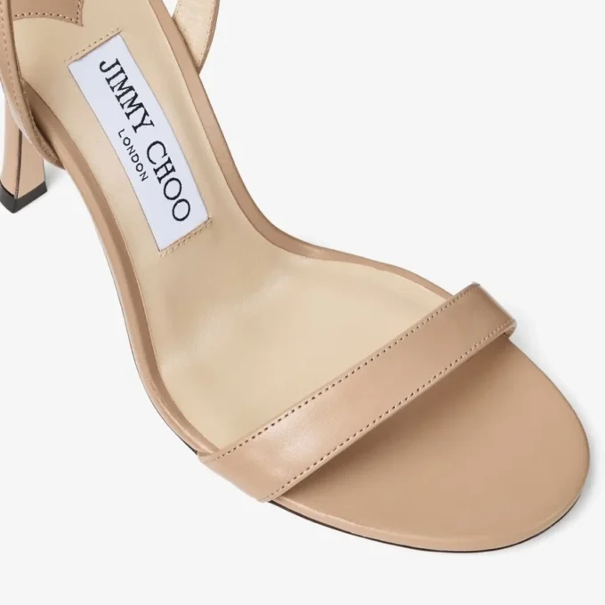 Sandale Jenn 100 din piele nappa de culoare chai
