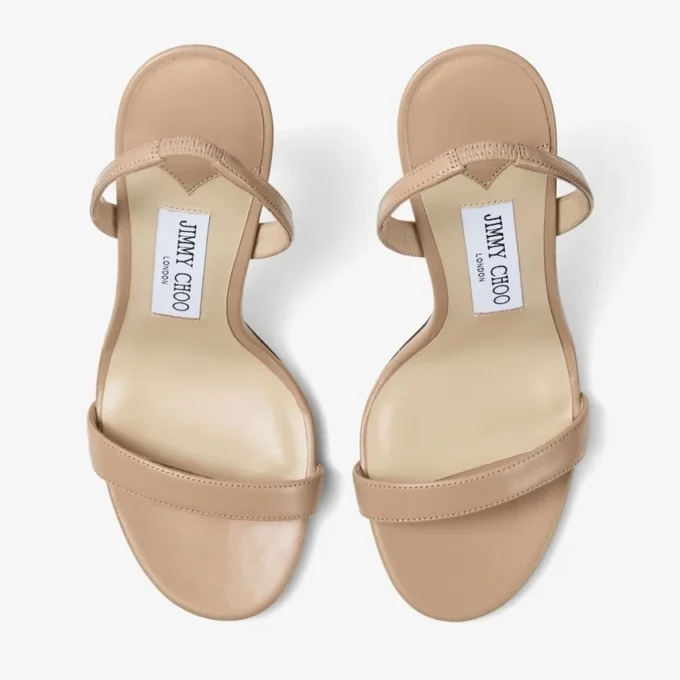 Sandale Jenn 100 din piele nappa de culoare chai