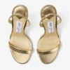 Sandale Jenn 100 din piele nappa metalizată aurie Sandale Jenn 100 din piele nappa metalizată aurie