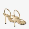 Sandale Jenn 100 din piele nappa metalizată aurie Sandale Jenn 100 din piele nappa metalizată aurie