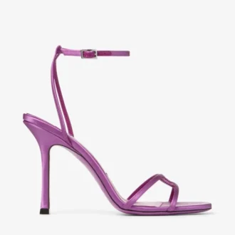 Sandale Leo 100 din satin violet orhidee Sandale Leo 100 din satin violet orhidee