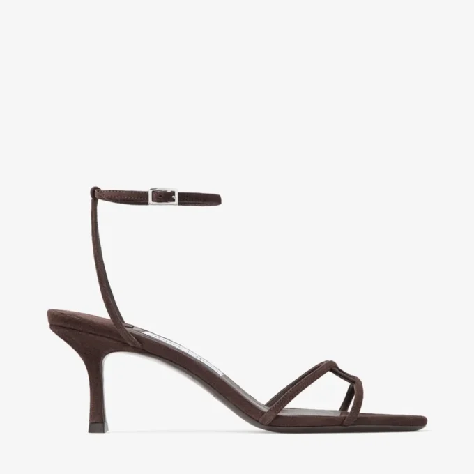 Sandale Leo 65 din piele de căprioară ciocolatie Sandale Leo 65 din piele de căprioară ciocolatie
