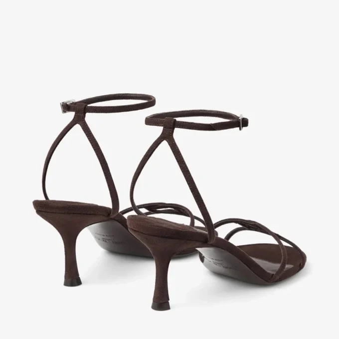 Sandale Leo 65 din piele de căprioară ciocolatie Sandale Leo 65 din piele de căprioară ciocolatie