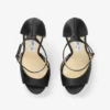 Sandale Max 150 din satin negru