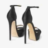 Sandale Max 150 din satin negru