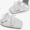 Sandale Metz 100 din piele Liquid Metal argintie Sandale Metz 100 din piele Liquid Metal argintie