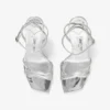 Sandale Metz 100 din piele Liquid Metal argintie Sandale Metz 100 din piele Liquid Metal argintie