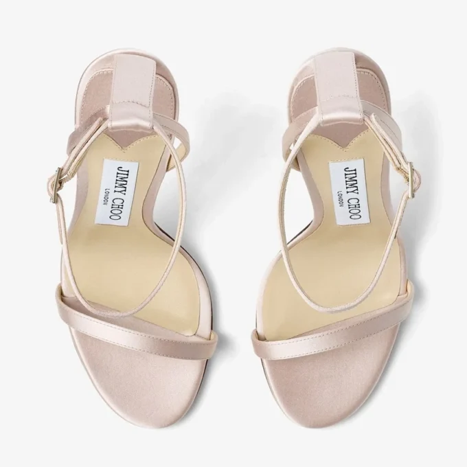 Sandale Minny 110 Rosa din satin