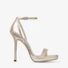 Sandale Moza Platform 120 din țesătură Platinum Brilliance