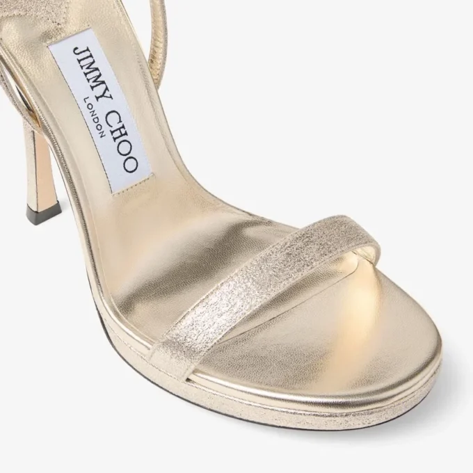 Sandale Moza Platform 120 din țesătură Platinum Brilliance