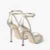 Sandale Moza Platform 120 din țesătură Platinum Brilliance