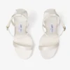 Sandale Moza Platform 120 din satin de culoare ivoriu