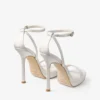 Sandale Moza Platform 120 din satin de culoare ivoriu