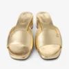 Sandale mule Dina 45 din piele metalizată aurie Sandale mule Dina 45 din piele metalizată aurie