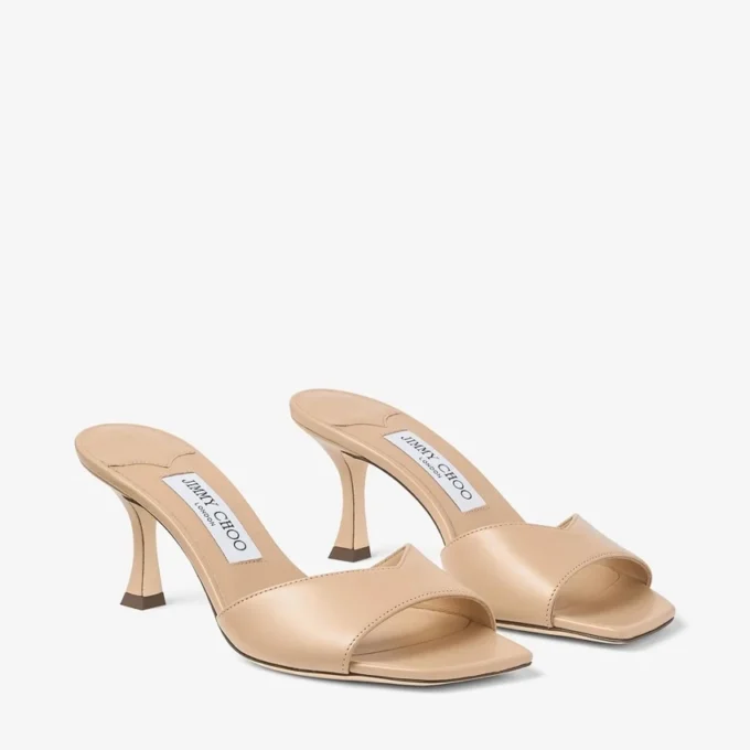 Sandale mule Skye 70 din piele de vițel Chai Sandale mule Skye 70 din piele de vițel Chai